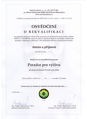 Osv�d�en� o rekvalifikaci